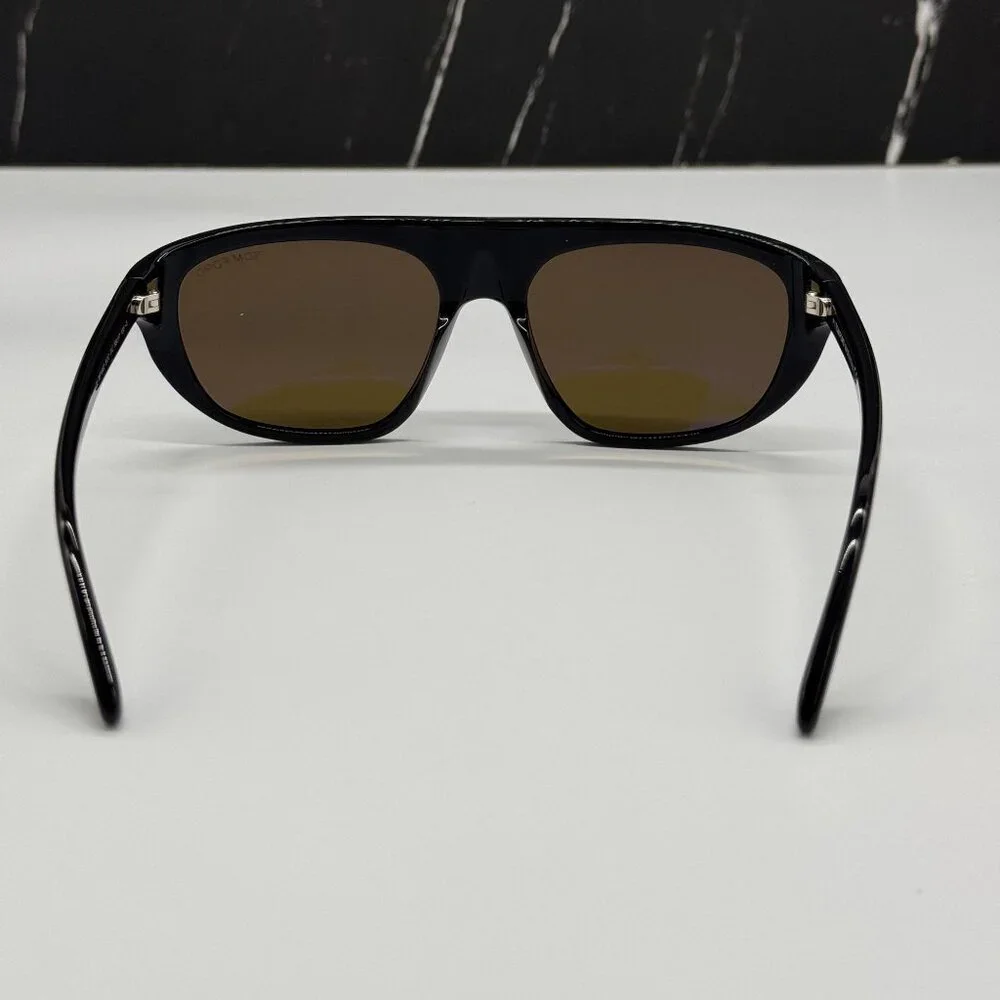 NEW TOM FORD EDWARD-02 TF1002 01J BLACK UNISEX SUNGLASSES TOM FORD FT1002 01J